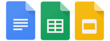 Google Docs, Sheets, and Slides Logo